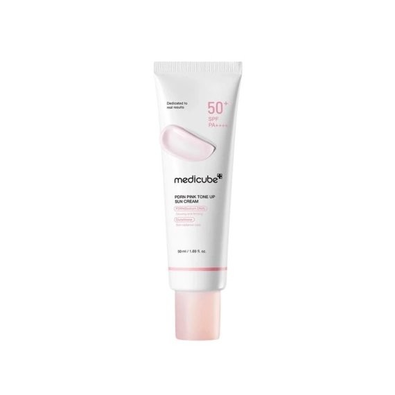 Medicube Pdrn Pink Tone Up Sun Cream SPF50+ Cremă de protecție solară cu efect de uniformizare a tenului