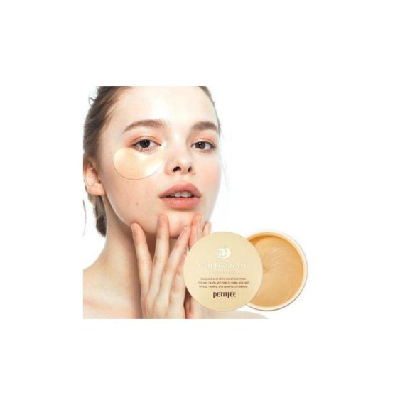 Petitfee Gold and Snail Eye Patchs, plasturi pentru ochi hidrogel 60buc