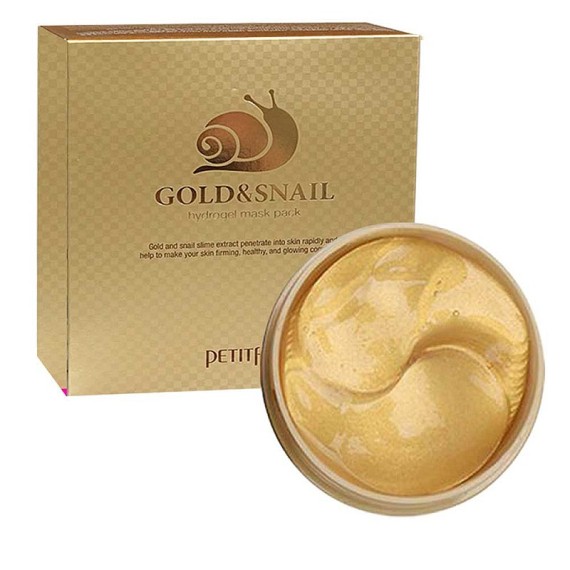 Petitfee Gold and Snail Eye Patchs, plasturi pentru ochi hidrogel 60buc