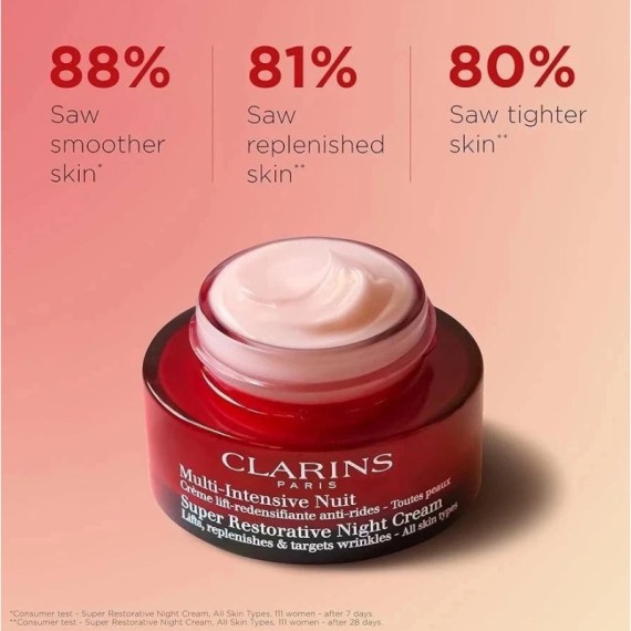 Clarins Super Restorative Night Cream Cremă antirid de noapte, cu efect de lifting, pentru toate tipurile de piele