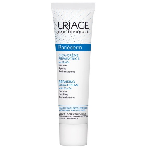 Uriage Bariederm Cica Repairing Cream With D-Panthenol And Copper-Zinc Cremă reparatoare pentru față