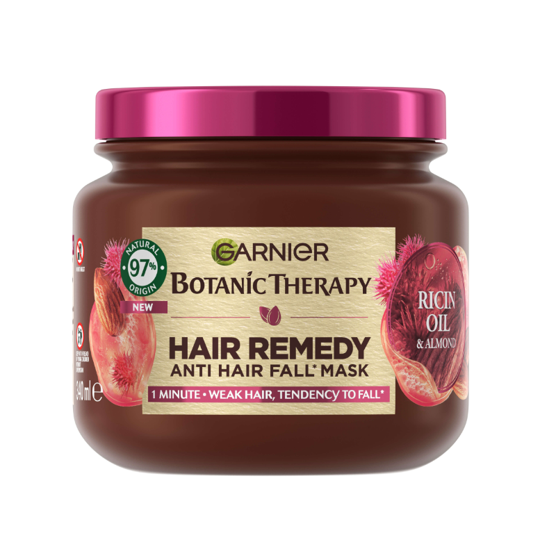 Garnier Botanic Therapy Mască de păr cu ulei de ricin și migdale Volum 340 ml