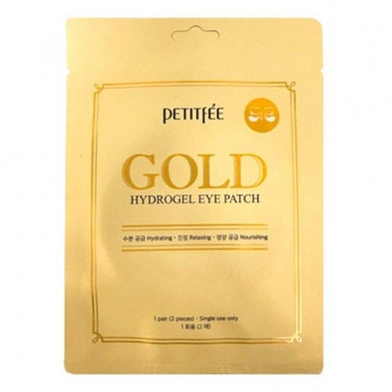 Petitfee Gold Hydrogel Eye Patch (2 buc.) Plasturi hidrogel pentru ochi cu aur - Image 1