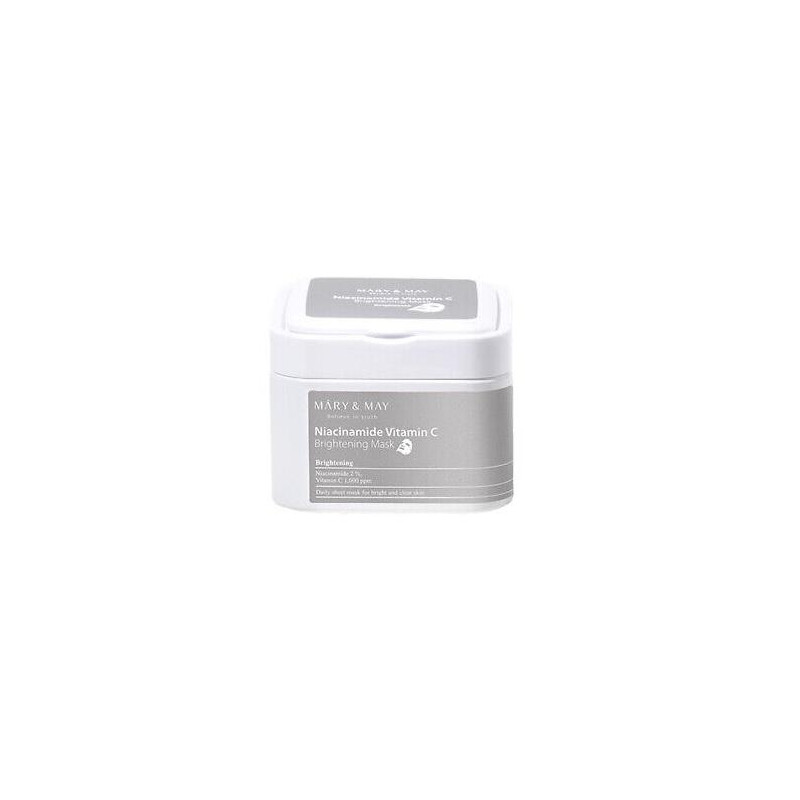 Mary and May Niacinamide Vitamin C Brightening Mask Măști de față cu niacinamidă și vitamina C, Volum 400 ml