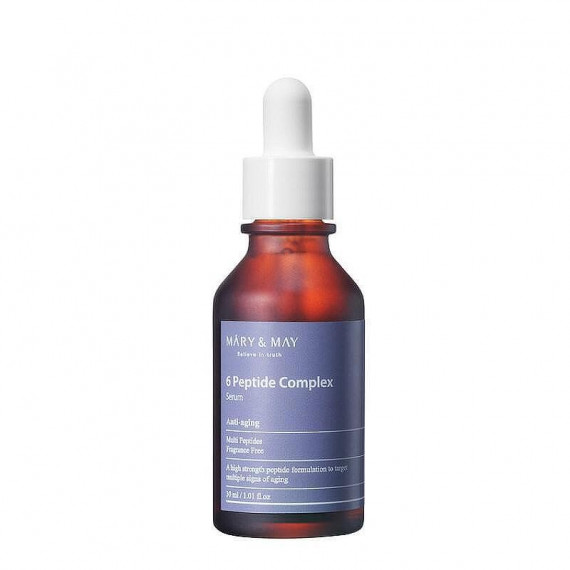 Mary and May 6 Peptide Complex Serum ser facial cu un complex de 6 tipuri de peptide - Image 1