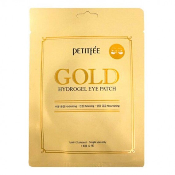 Petitfee Gold Hydrogel Eye Patch (2 buc.) Plasturi hidrogel pentru ochi cu aur