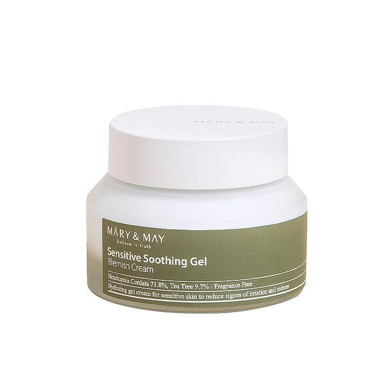 Mary and May Sensitive Soothing Gel Blemish Cream Cremă de față gel calmant cu hutinia și arbore de ceai