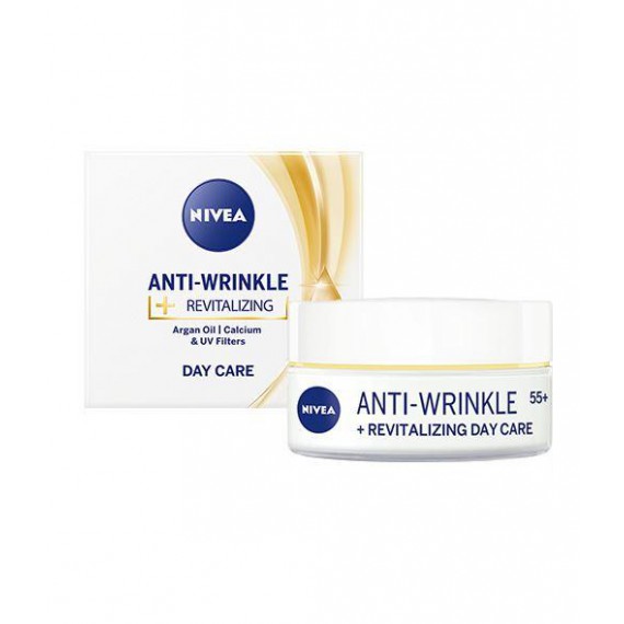 NIVEA AntiWrinkle+ Cremă de zi reparatoare antirid 55+