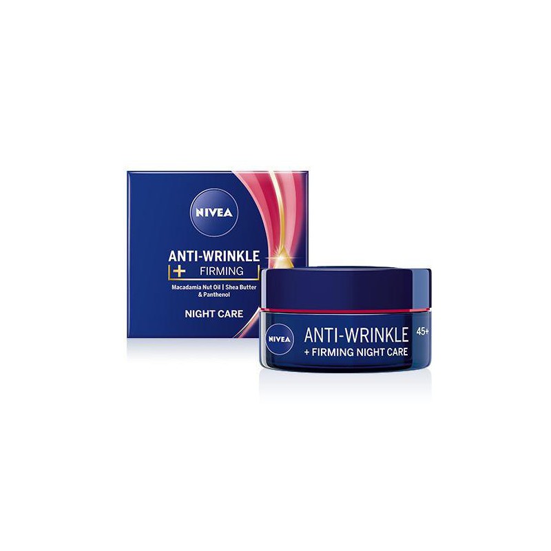 NIVEA AntiWrinkle+ Cremă de noapte fermitate împotriva ridurilor 45+