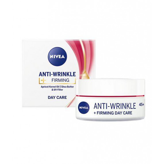 NIVEA AntiWrinkle+ Cremă fermă de zi împotriva ridurilor 45+