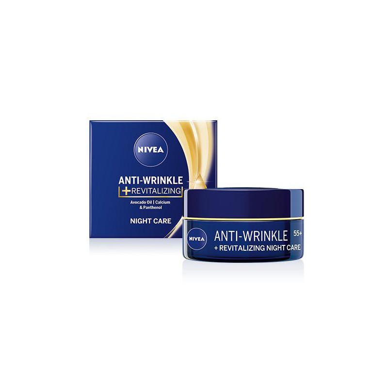 NIVEA Antirid+ Cremă de noapte antirid restauratoare 55+