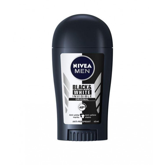 NIVEA MEN Deo Stick Invizibil pe alb și negru