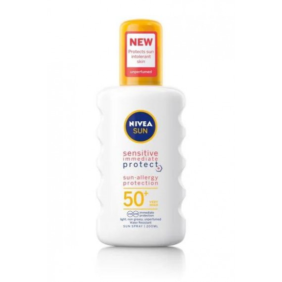 Nivea Ultra Sensitive Protect antialergic SPF 50+ Spray de protecție solară