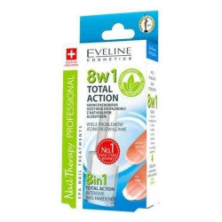 Eveline Nails Total Action Sensitive 8 în 1 Întăritor intensiv - Image 1