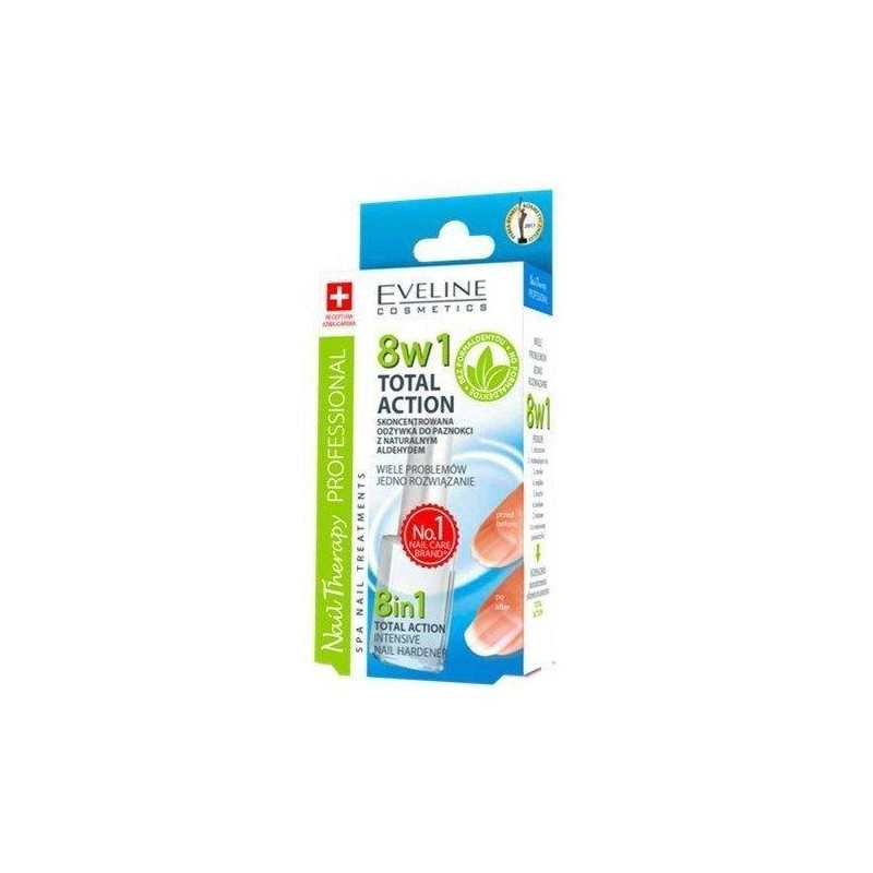 Eveline Nails Total Action Sensitive 8 în 1 Întăritor intensiv - Image 1