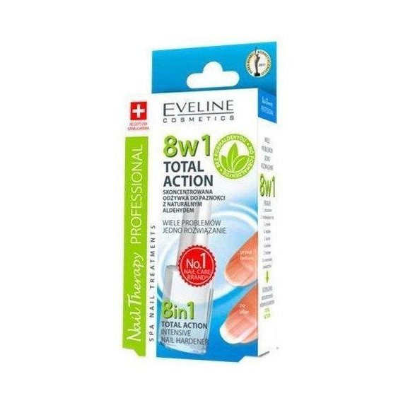Eveline Nails Total Action Sensitive 8 în 1 Întăritor intensiv - Image 1