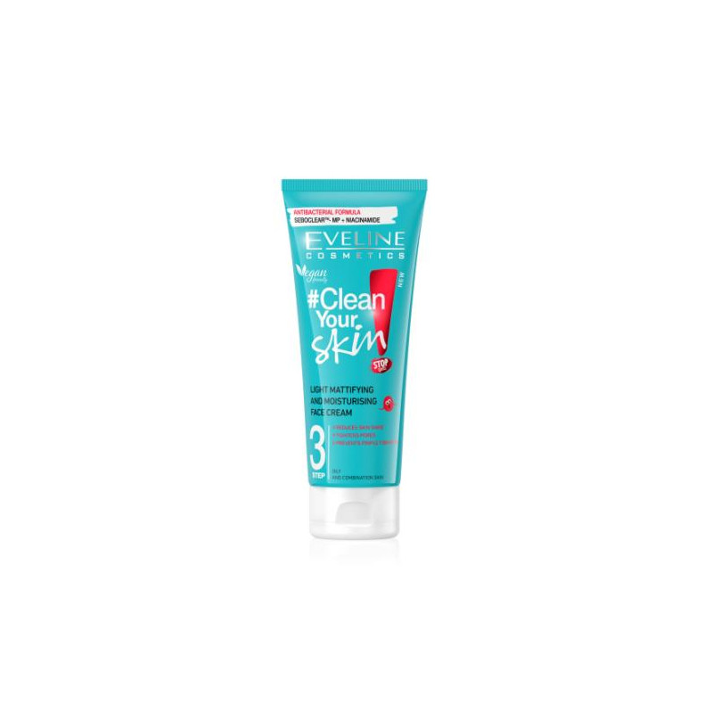 Eveline Clean Your Skin matifianta si hidratanta Light, Volum 75 ml