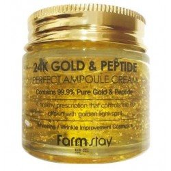 Farmstay 24K Gold & Peptide Perfect Ampoule Cremă fiolă cu aur și peptide