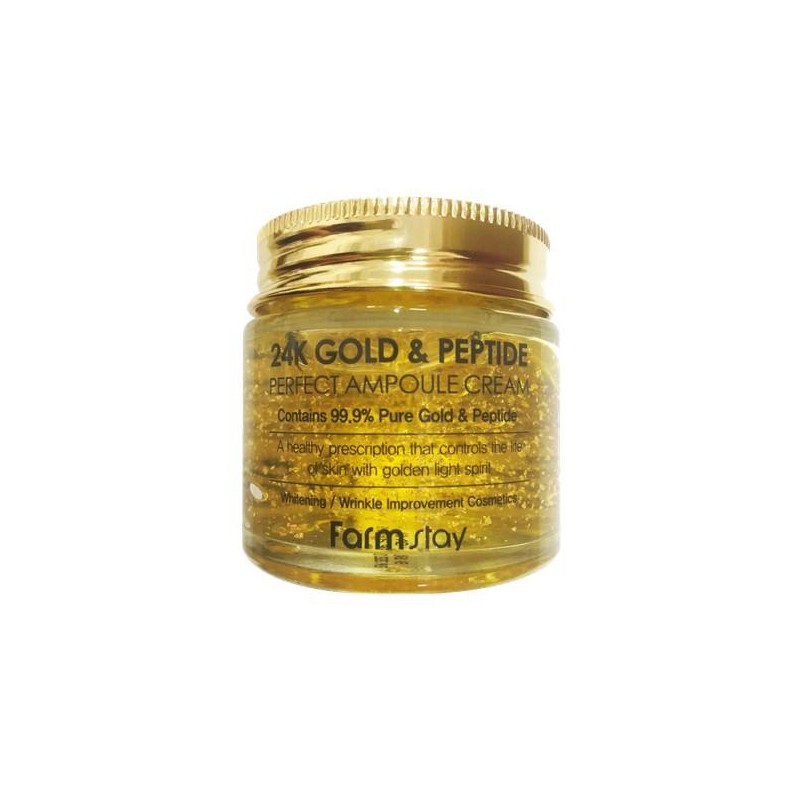 Farmstay 24K Gold & Peptide Perfect Ampoule Cremă fiolă cu aur și peptide