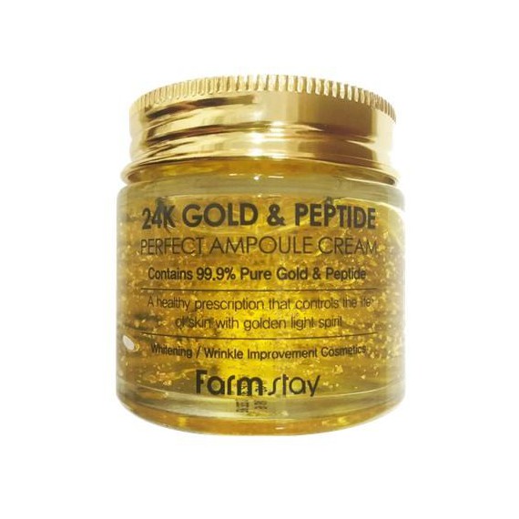 Farmstay 24K Gold & Peptide Perfect Ampoule Cremă fiolă cu aur și peptide