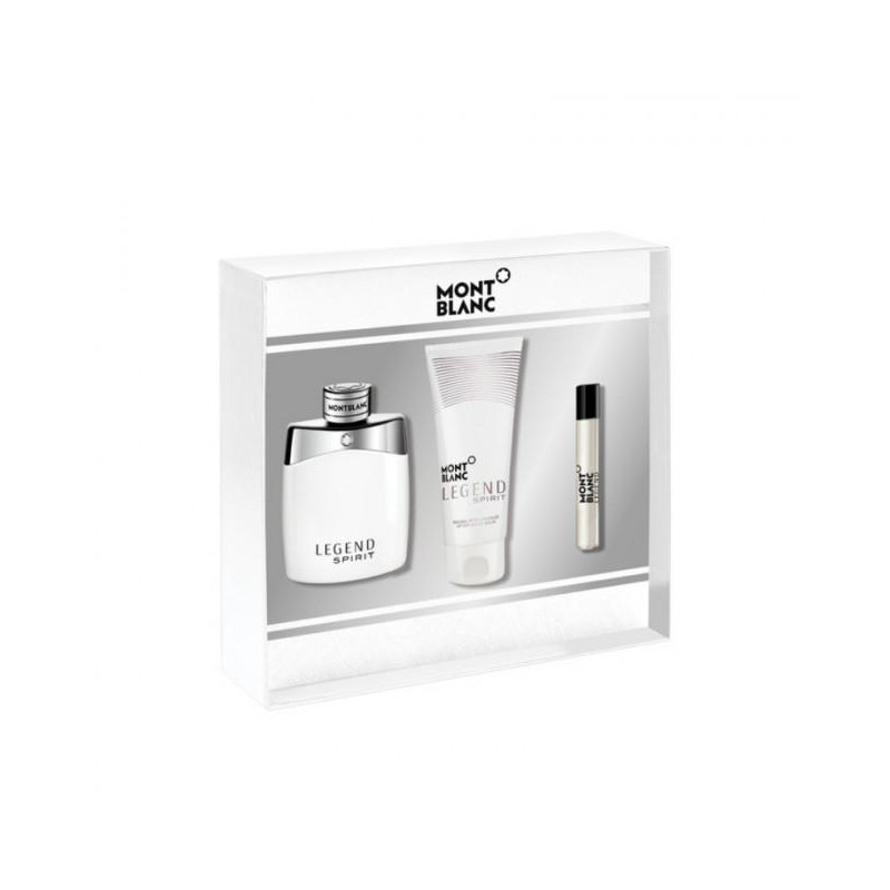 Set cadou Mont Blanc Legend Spirit pentru bărbați, Volum EDT 100 ml + 100 ml душ гел + EDT 7.5ml