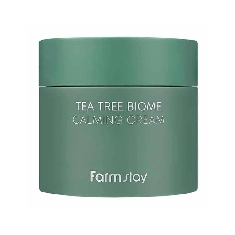 Farmstay Tea Tree Biome Calming Cream cremă de față liniștitoare cu arbore de ceai și ferment