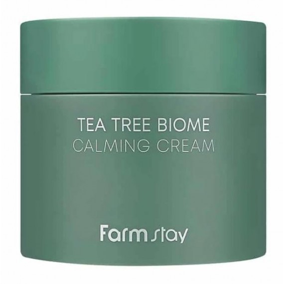 Farmstay Tea Tree Biome Calming Cream cremă de față liniștitoare cu arbore de ceai și ferment