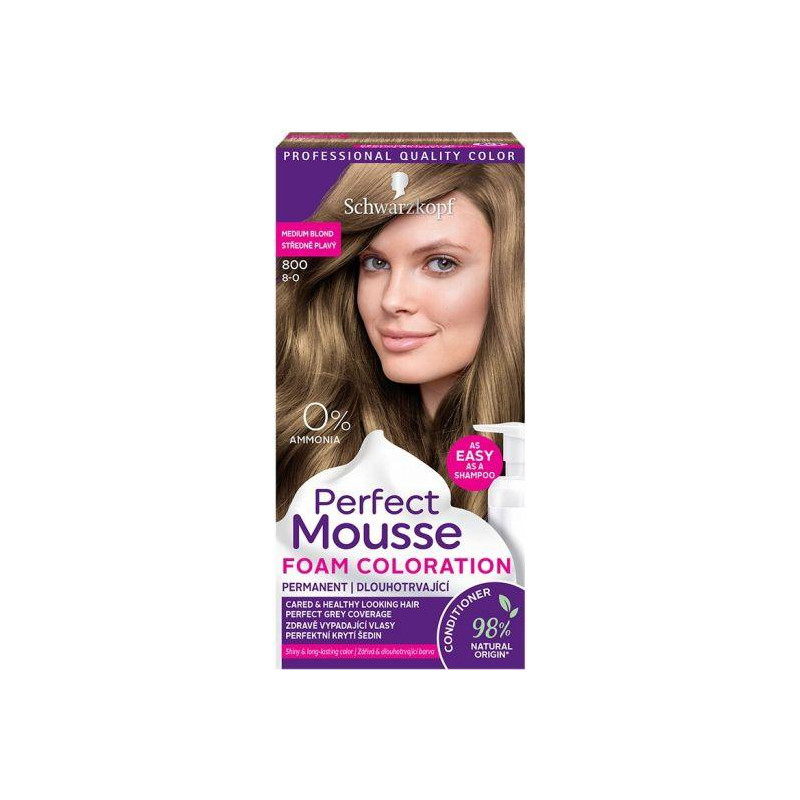 Schwarzkopf Perfect Mousse Vopsea mousse permanentă fără amoniac Volum 388 Roșu-maro închis