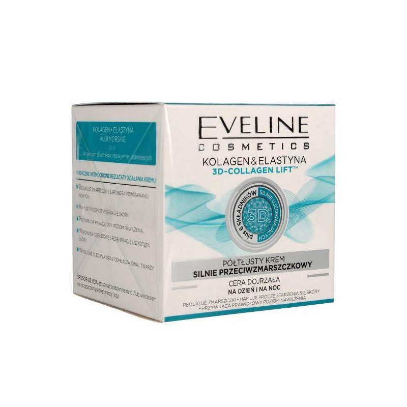 Eveline Nature Line 3d-Collagen Lift Cremă de față antirid zi și noapte