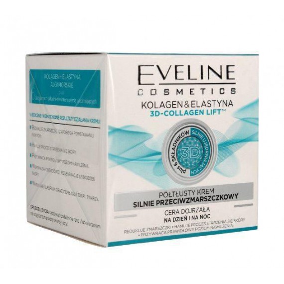 Eveline Nature Line 3d-Collagen Lift Cremă de față antirid zi și noapte