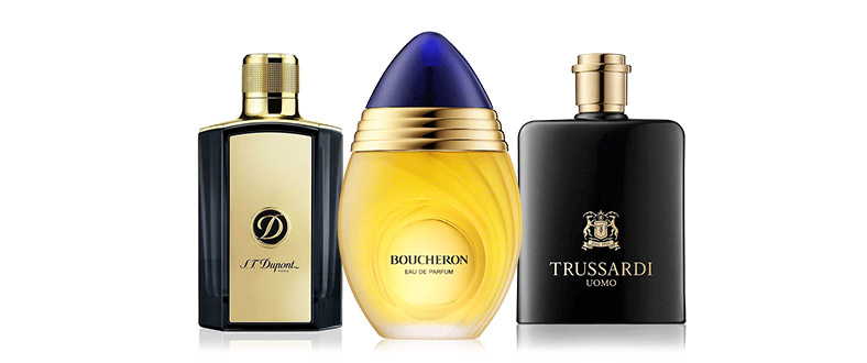 Парфюмни съставки в Boucheron Pour Femme, S.T. Dupont Be Exceptional Gold и Trussardi Uomo