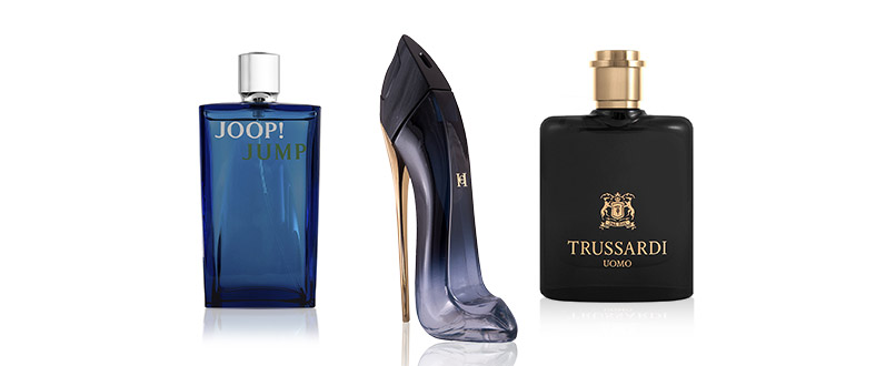 Парфюмни съставки в Trussardi Uomo, Carolina Herrera Good Girl и Joop! Jump