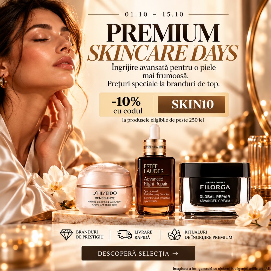 Premium Skincare Days 01.10–15.10 — −10% cu codul SKIN10 la produsele eligibile de peste 250 lei
